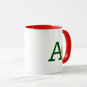 Mug Grinch classique max | Monogramme A (Devant droit)