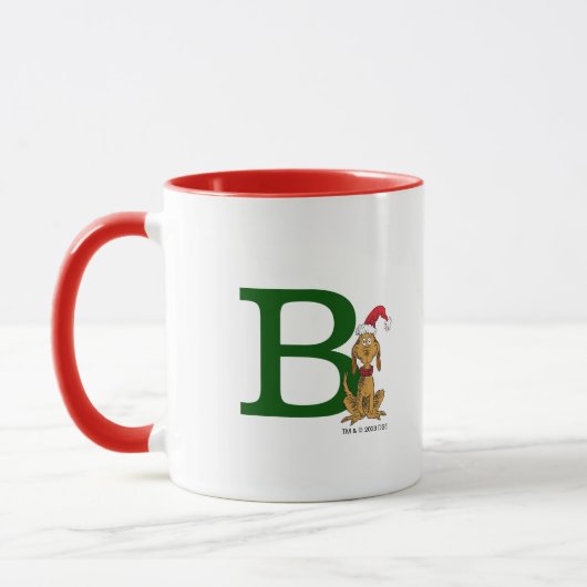 Mug Grinch classique max | Monogramme B (Gauche)