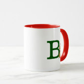 Mug Grinch classique max | Monogramme B (Devant droit)