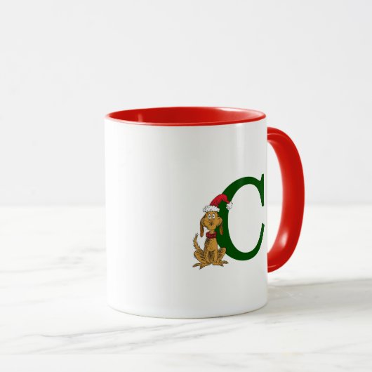 Mug Grinch classique max | Monogramme C (Devant droit)