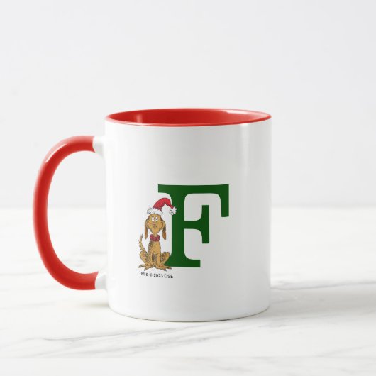 Mug Grinch classique max | Monogramme F (Gauche)