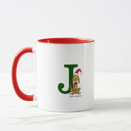 Mug Grinch classique max | Monogramme J (Gauche)