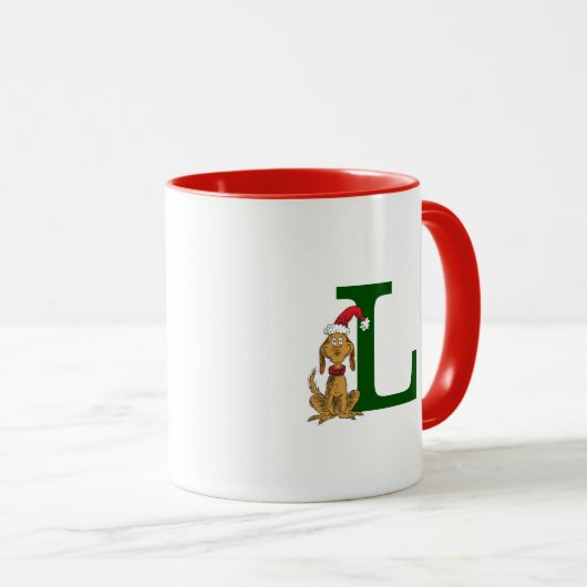 Mug Grinch classique max | Monogramme L (Devant droit)