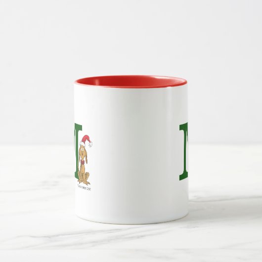 Mug Grinch classique max | Monogramme M (Centre)