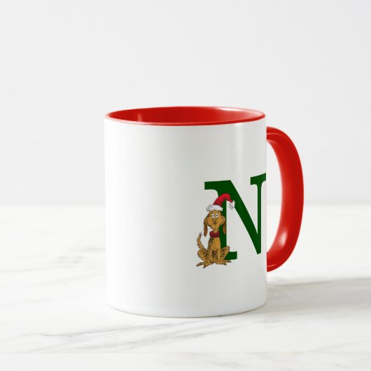 Mug Grinch classique max | Monogramme N (Devant droit)