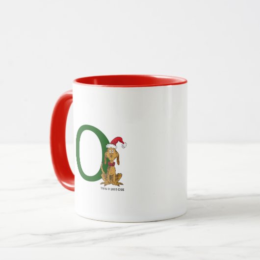 Mug Grinch classique max | Monogramme O (Devant gauche)