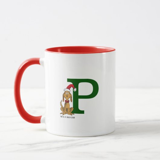 Mug Grinch classique max | Monogramme P (Gauche)