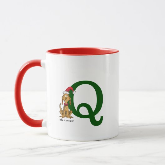Mug Grinch classique max | Monogramme Q (Gauche)