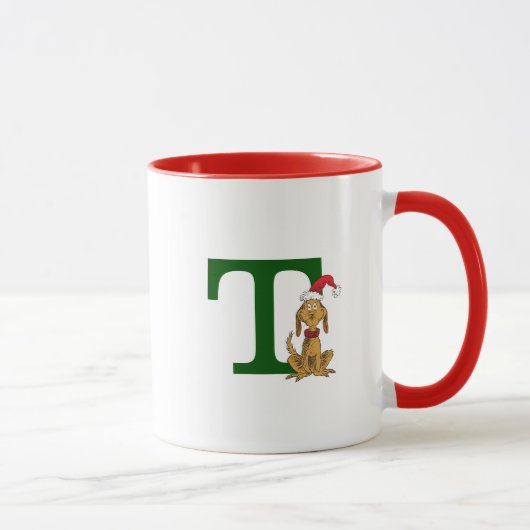 Mug Grinch classique max | Monogramme T (Droite)