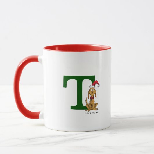 Mug Grinch classique max | Monogramme T (Gauche)