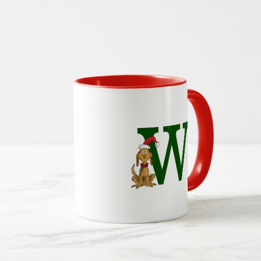 Mug Grinch classique max | Monogramme W (Devant droit)