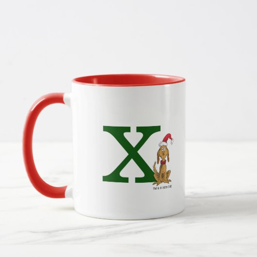 Mug Grinch classique max | Monogramme X (Gauche)