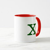 Mug Grinch classique max | Monogramme X (Devant droit)