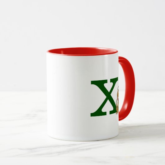 Mug Grinch classique max | Monogramme X (Devant droit)