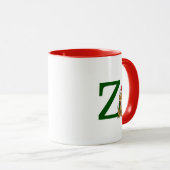 Mug Grinch classique max | Monogramme Z (Devant droit)