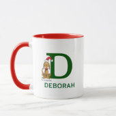 Mug Grinch classique max | Nom et monogramme D (Gauche)