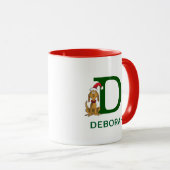 Mug Grinch classique max | Nom et monogramme D (Devant droit)