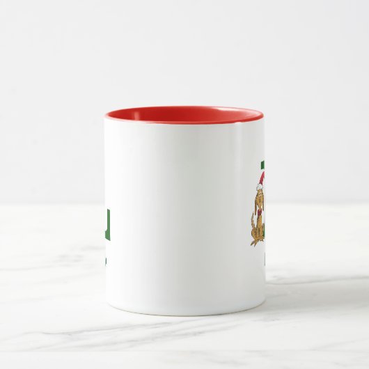 Mug Grinch classique max | Nom et monogramme L (Centre)