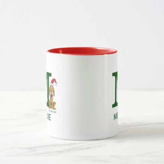 Mug Grinch classique max | Nom et monogramme M (Centre)