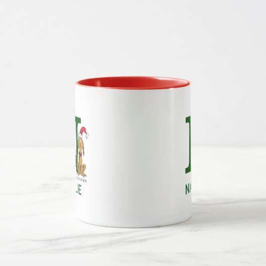 Mug Grinch classique max | Nom et monogramme N (Centre)