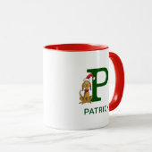 Mug Grinch classique max | Nom et monogramme P (Devant droit)