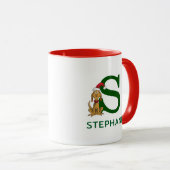 Mug Grinch classique max | Nom et monogramme S (Devant droit)