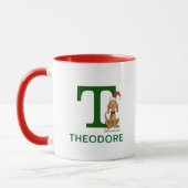Mug Grinch classique max | Nom et monogramme T (Gauche)