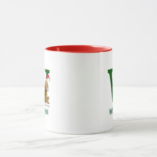 Mug Grinch classique max | Nom et monogramme W (Centre)