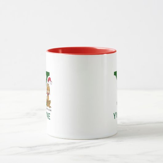Mug Grinch classique max | Nom et monogramme Y (Centre)