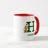 Mug Grinch Classique Max | Nom & Monogramme H (Devant droit)
