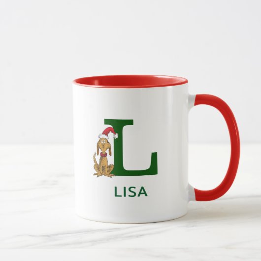 Mug Grinch Classique Max | Nom & Monogramme L (Droite)