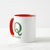 Mug Grinch Classique Max | Nom & Monogramme Q (Devant gauche)