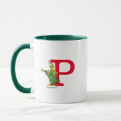 Mug Grinch classique | Monogramme coquin P (Gauche)