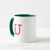 Mug Grinch Classique | Monogramme Mauvais U (Devant gauche)
