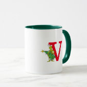 Mug Grinch Classique | Monogramme Mauvais V (Devant droit)