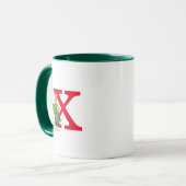 Mug Grinch Classique | Monogramme Mauvais X (Devant gauche)