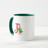 Mug Grinch Classique | Monogramme Méchant J (Devant gauche)