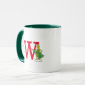 Mug Grinch Classique | Monogramme Méchant W (Devant gauche)