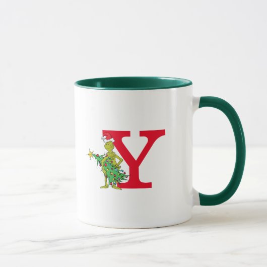 Mug Grinch Classique | Monogramme Méchant Y (Droite)