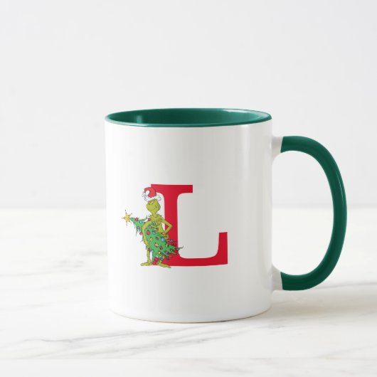 Mug Grinch Classique | Monogramme Naughty L (Droite)
