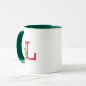 Mug Grinch Classique | Monogramme Naughty L (Devant gauche)