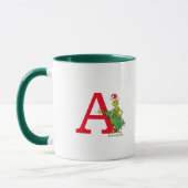 Mug Grinch Classique | Monogramme Vilain A (Gauche)