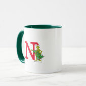 Mug Grinch Classique | Monogramme Vilain N (Devant gauche)