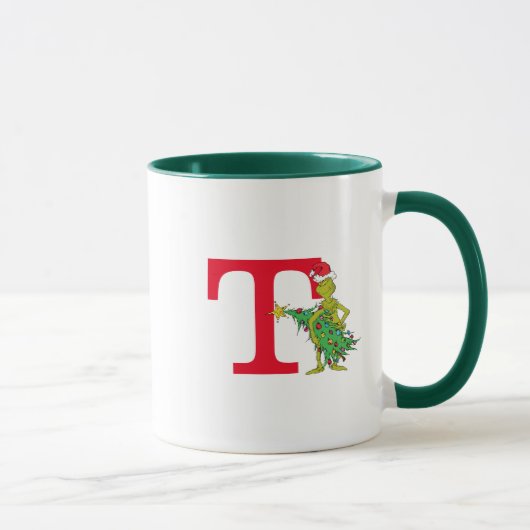 Mug Grinch Classique | Monogramme Vilain T (Droite)