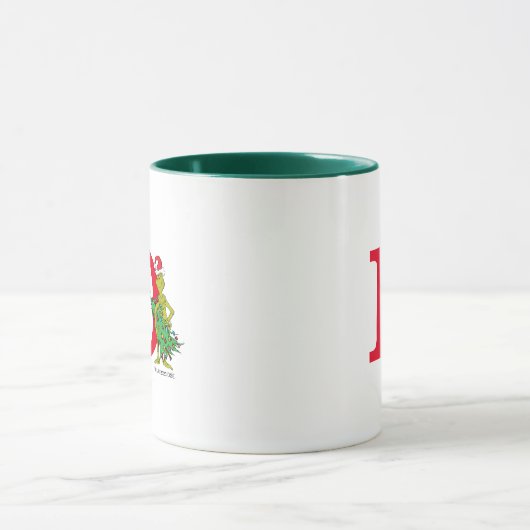 Mug Grinch classique | Naughty Monogram D (Centre)