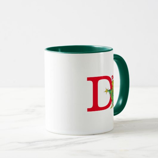 Mug Grinch classique | Naughty Monogram D (Devant droit)