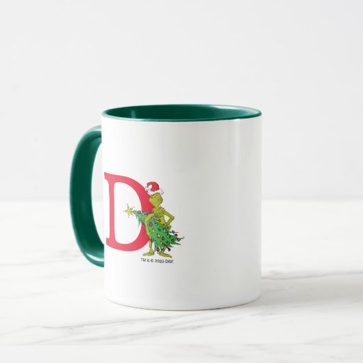 Mug Grinch classique | Naughty Monogram D (Devant gauche)
