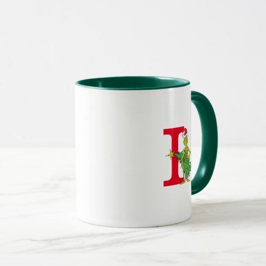 Mug Grinch classique | Naughty Monogram I (Devant droit)