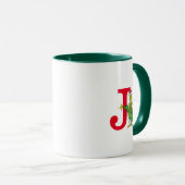 Mug Grinch classique | Naughty Monogram J (Devant droit)