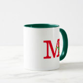 Mug Grinch classique | Naughty Monogram M (Devant droit)